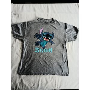 Disney Stitch Adult Gray Graphic Print T-shirt Sz. XL